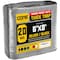 Core Tarps Heavy Duty Tarp, 8 ft L x 0.5 mm H x 6 ft W, 20 Mil, Silver/Black, Polyethylene CT-701-6X8 - alternate 1